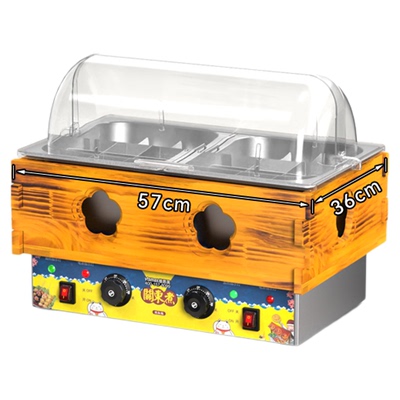 电热双缸格子透明摆摊关东煮机器