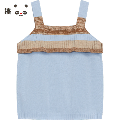 百搭撞色设计针织吊带背心
