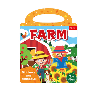 果冻贴安静书可重复粘贴新款交通工具卡通可爱儿童益智玩具3岁以上认知贴纸书3D立体场景造景解压DIY手工贴画