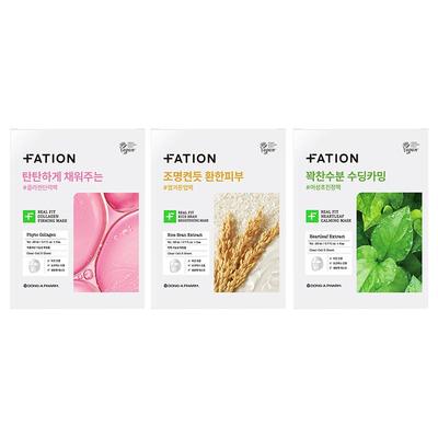 Fation梵蒂爱Real Fit胶原蛋白鱼腥草米糠面膜舒缓【部分临期】
