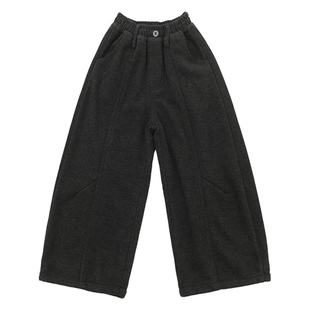 男童加绒裤子2025冬装新款保暖儿童羊绒裤一体绒棉裤中大童运动裤