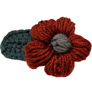 毛线花朵发夹女侧边发卡夹子头饰网红刘海夹儿童可爱卡子2025新款