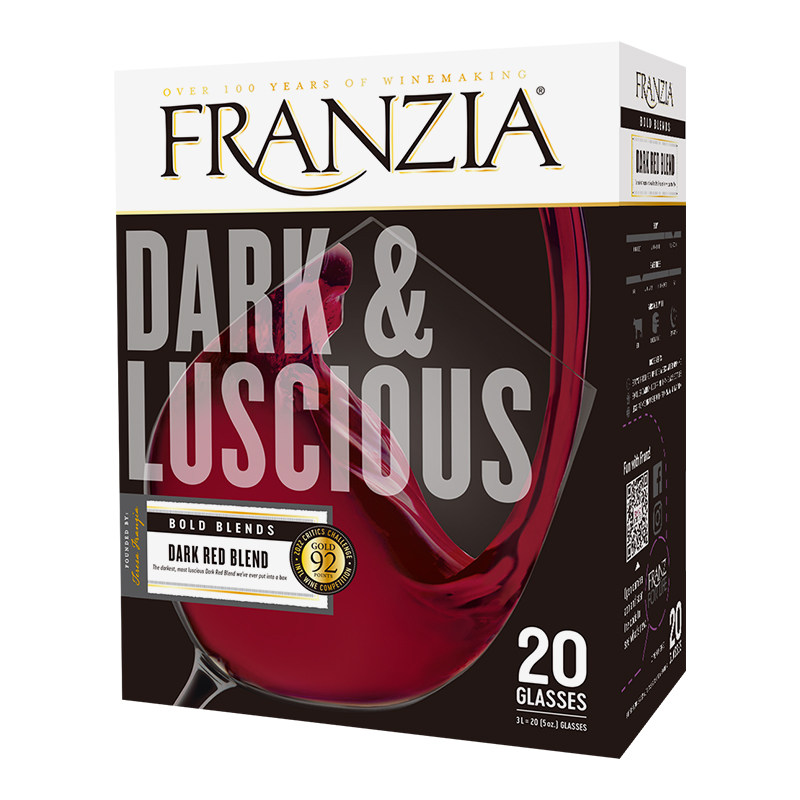 FRANZIA芳丝雅红酒黑单杯进口浓郁半甜型红葡萄酒3L餐酒年货酒