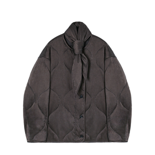 OMITI省略 真丝云感软糯棉服外套女2026新款雾面光泽100%羊毛填充