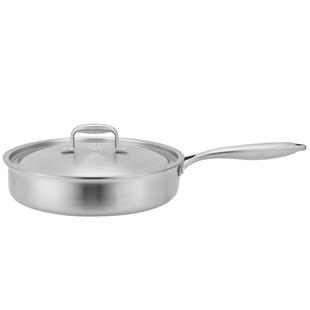 皖骄子加厚304不锈钢盖子锅盖家用锅盖煎锅盖平底锅盖汤锅盖桶盖