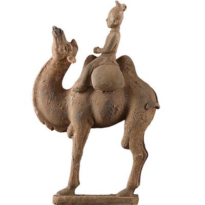 新中式唐朝丝绸陶俑摆件复古