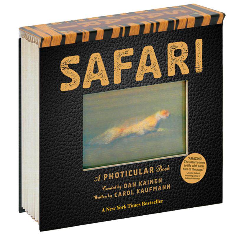 光与影视觉书系列 草原 英文原版 会动的3D图片立体绘本 Safari A Photicular Book Dan Kainen 纽约时报畅销书