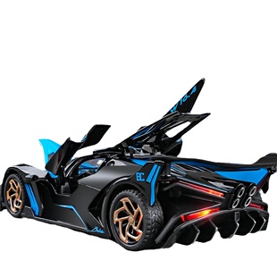 布加迪车模儿童合金汽车模型男孩小汽车兰博赛车仿真玩具跑车摆件