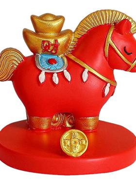 卡通吉祥物生肖马摆件马上有钱手机支架国潮礼物批发送朋友伴手礼