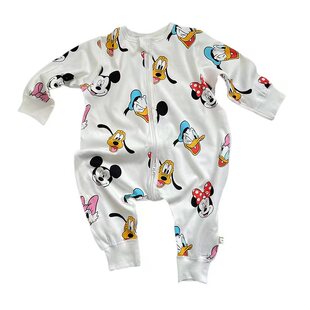 儿童连体睡衣四季宝宝连体衣薄款纯棉婴儿空调服男童女童长袖春夏