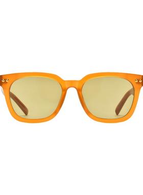 高级感妥妥！显脸小橙框偏光墨镜