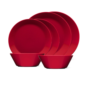 【新年礼物】芬兰iittala伊塔拉主题陶瓷碗餐具餐盘碗简约大红色z