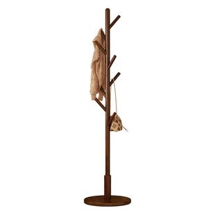 实木落地挂衣架家用卧室衣帽架入户门小型多功能床边靠墙衣服架子