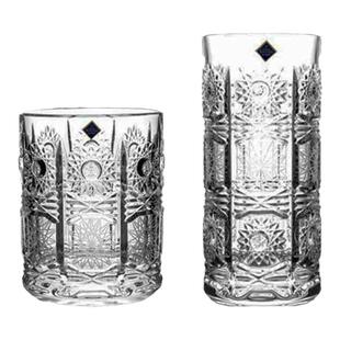 捷克BOHEMIA进口水晶玻璃xo威士忌杯刻花水杯果汁杯酒具洋酒杯子