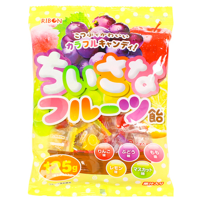 日本进口理本ribon糖巨峰酸糖果味5口味什锦水果糖汽水硬糖喜糖