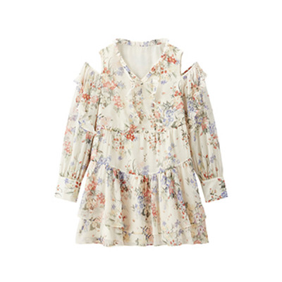 【商场同款】甜美碎花露肩连衣裙2025早秋新款宽松裙子C1FAF3108