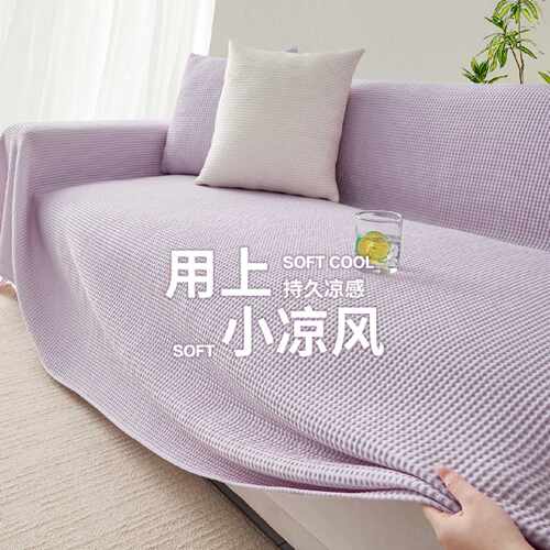 2025夏季新款凉感凉豆豆沙发盖布一整张现代简约沙发套罩坐垫毯子
