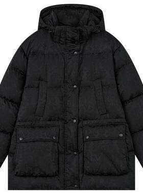 UOOYAA/乌丫欧式缎面提花羽绒服
