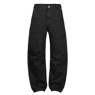 OD/DARKNESS 25冬 手工压褶立体猫须13.8OZ全棉侧兜弯刀黑牛仔裤