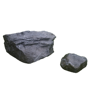 户外玻璃钢仿真黑山石井盖罩庭院室内造景假石头创意装饰商业美陈