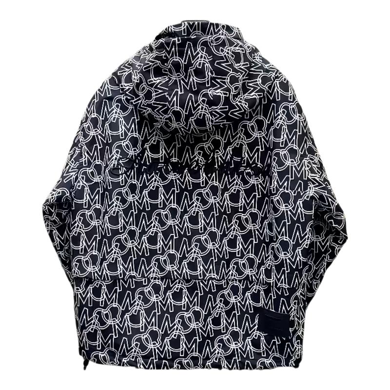 冬季新款美式拼色连帽羽绒服韩版宽松工装保暖上衣百搭加厚外套男