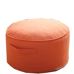 欧式纯色亚麻蒲团坐墩客厅加厚坐垫增高矮凳地板垫子有把手可拆洗