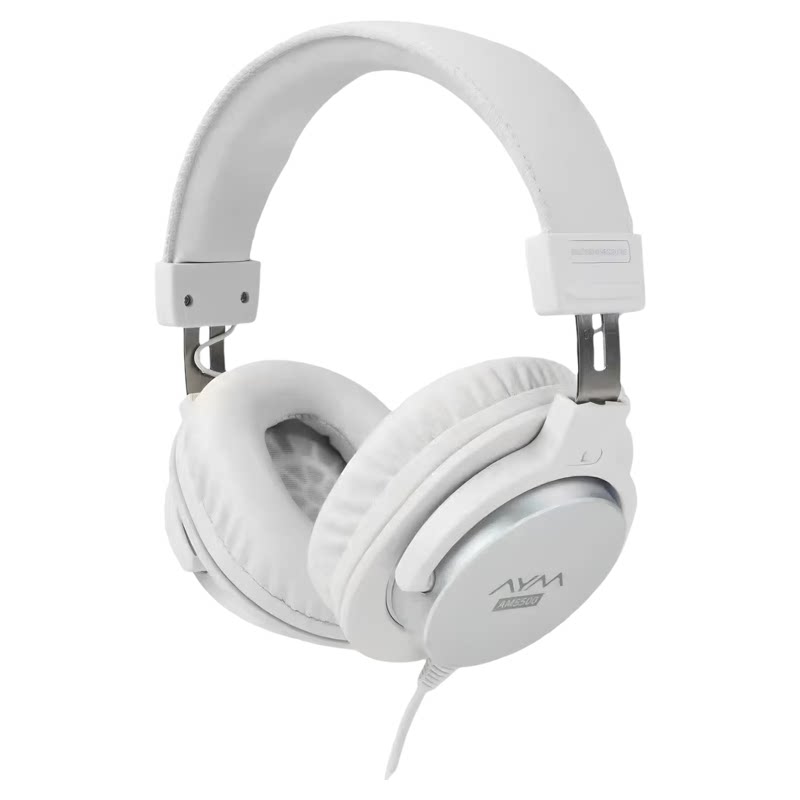 AYM AM5500白色头戴式专业录音棚录音直播乐器高保真有线监听耳机