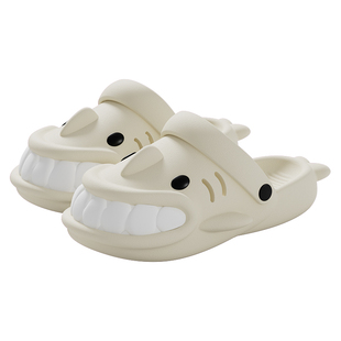 鲨鱼拖鞋洞洞鞋女夏季新款居家外穿防滑情侣沙滩鞋搞怪凉拖鞋女款