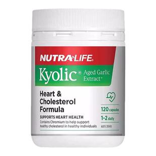 Nutralife纽乐中老年心脏胆固醇陈蒜精胶囊120粒美国大蒜提取物