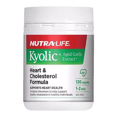 Nutralife纽乐中老年心脏胆固醇陈蒜精胶囊120粒美国大蒜提取物