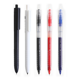 东米930学霸巨能写按动中性笔大容量红笔ST学生刷题考试0.5mm黑笔