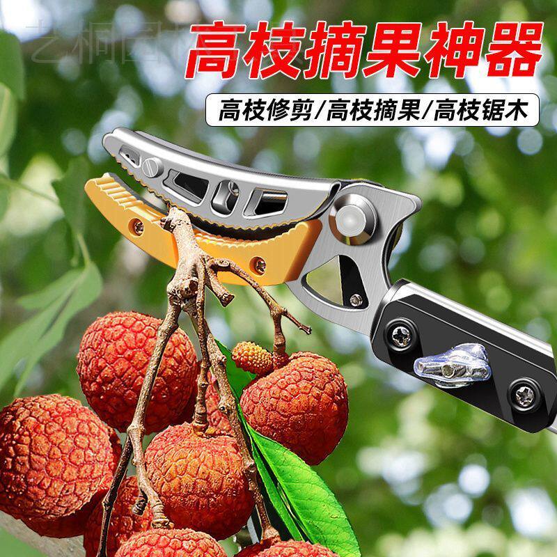 摘果神器高空采摘修枝剪龙眼高枝剪刀头高空摘水果剪刀枇杷采摘器