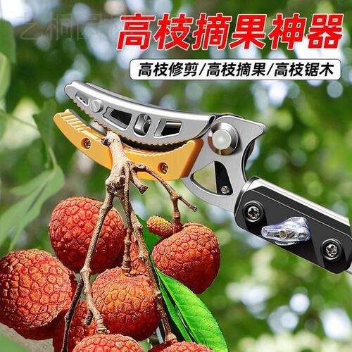 摘果神器高空采摘修枝剪龙眼高枝剪刀头高空摘水果剪刀枇杷采摘器