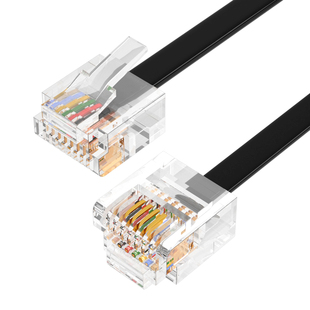 4P4C四芯RJ9变频器面板连接线电动窗帘控制线RJ11听筒新风控制器
