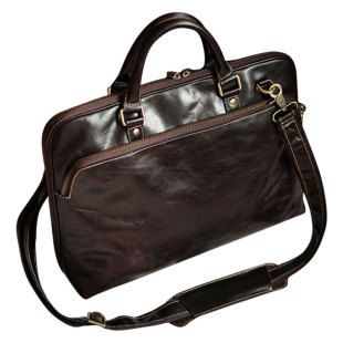 佐也原创男士公文包真皮电脑包单肩斜挎文件公事包商务休闲手提包