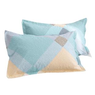 恬梦家纺老粗布枕套 枕头套一对装 成人48x74cm纯棉加厚单人枕用