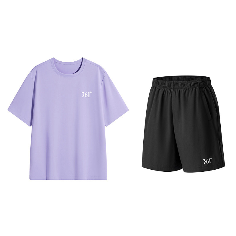 361°速干短袖两件套女士夏季运动套装