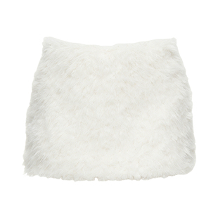 VIVICATHY2025秋冬美式辣妹白色毛绒半身裙女纯欲低腰包臀超短裙