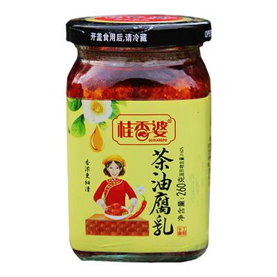 桂香婆茶油香辣豆腐乳方瓶