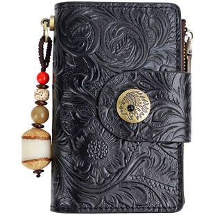 原创手工真皮钥匙包男女多功能零钱包卡包大容量牛皮匙钥锁匙包潮