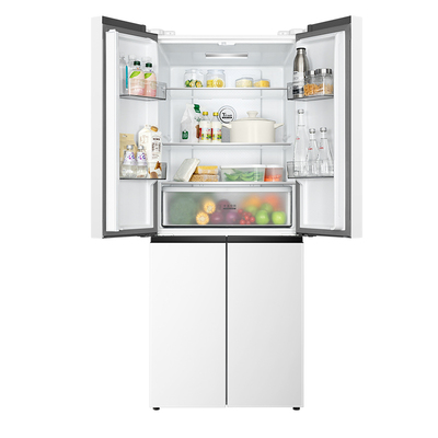 TCL冰箱409升十字对开四门一级风冷无霜家用白色中型双变频双循环