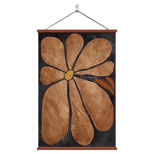 中古风客厅装饰画法式复古沙发背景墙挂画抽象花卉卧室玄关画挂画