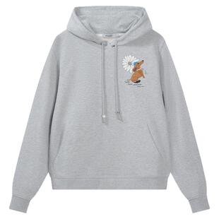 MARDI女装休闲风连帽卫衣女款春季新款卡通刺绣宽松帽衫长袖上衣