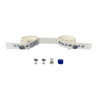 腰腹双手双脚链条款站立防切割磁控约束带套装黑白色精神科戒毒所