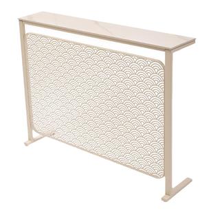 奶油风暖气片上方置物架岩板暖气片遮挡桌子靠墙夹缝沙发后置物架