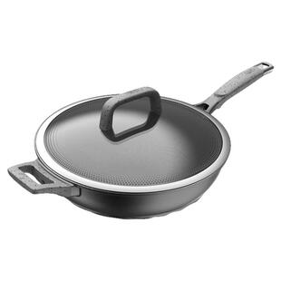 爱仕达魔法石有钛不粘锅无油烟炒锅家用燃气电磁炉官方旗舰店正品