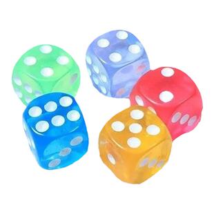 透明骰子甩子撒子筛子骰子数字塞子彩色麻将色子水晶骰子水晶色子