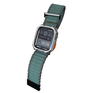 苹果s10手表ultra3尼龙applewatchs11表带s8钩扣s9壳s7iwatch/se2