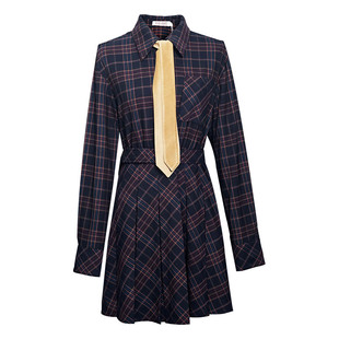 D-HARRY/迪哈利2025冬季新款显瘦学院风格子连衣裙DH254J90956B