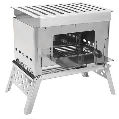 户外柴火炉卡片式烧烤炉野营迷你